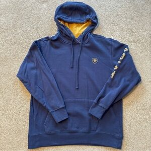 Ariat Navy Hoodie with Gold Details